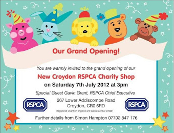 RSPCA South London, Croydon Grand opening poster from July 2012