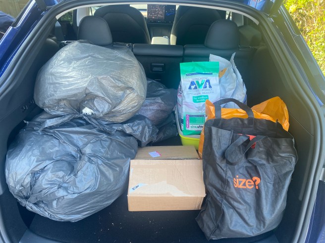 Bags of pet food bound for the Ukrainian border RSPCA South London