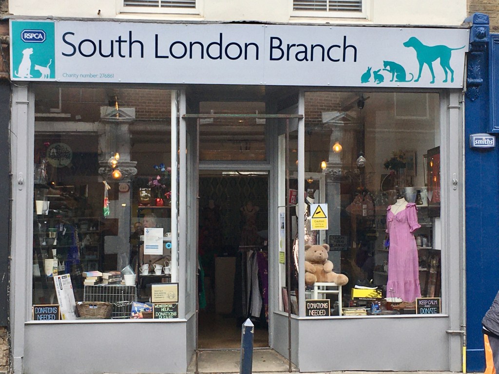 RSPCA South London shop Crystal Palace